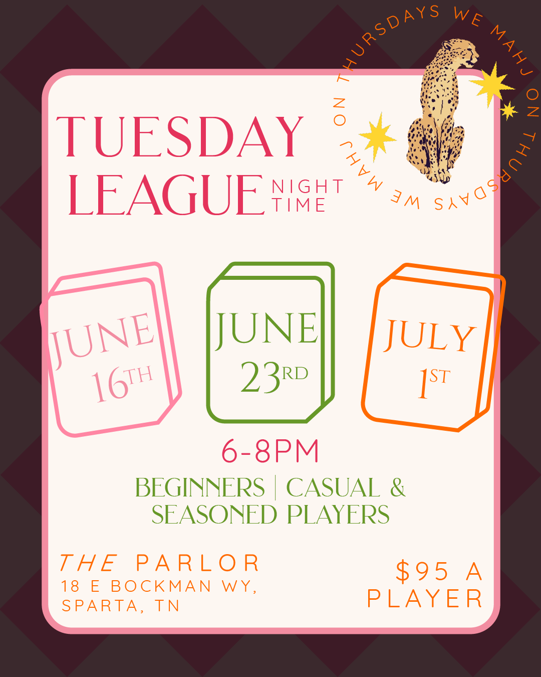3-Week Mini League | The Parlor | Tuesday Night